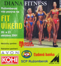 Diana Fit - kulturistika, fitness, erobic maraton ženy, fitness mži, kulturistika párov - 20.-21.10.2001 - Ružomberok - SK