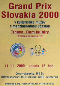 Grand Prix - kulturistika muži - 11.11.2000 - Trnava - SK