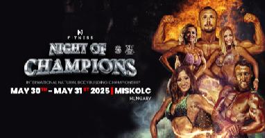 INBA Night of Champions International Natural Bodybuilding Championship - 30.-31.5.2025 - Miskolc - HU