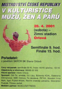 Majstrovstvá Českej republiky v kulturistike XXXI. mužov, XIII. žien a X. párov - 28.4.2001 - Orlová - CZ