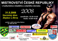 Majstrovstvá Čiech v kulturistike mladšieho a staršieho dorastu a bodyfitness dorasteniek - 31.5.2008 - Zbýšov - CZ