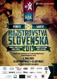 Majstrovstvá Slovenska žien fitness, bodyfitness, bikiny fitness žien, Men’s physique - 2.5.2015 - Nitra - SK