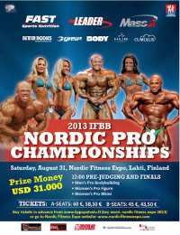 Nordic Pro Men’s Bodybuilding - 31.8.2013 - Lahti - FI