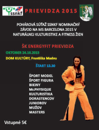 Pohárová súťaž v naturálnej kulturistike afitness žien - 24.10.2015 - Prievidza - SK